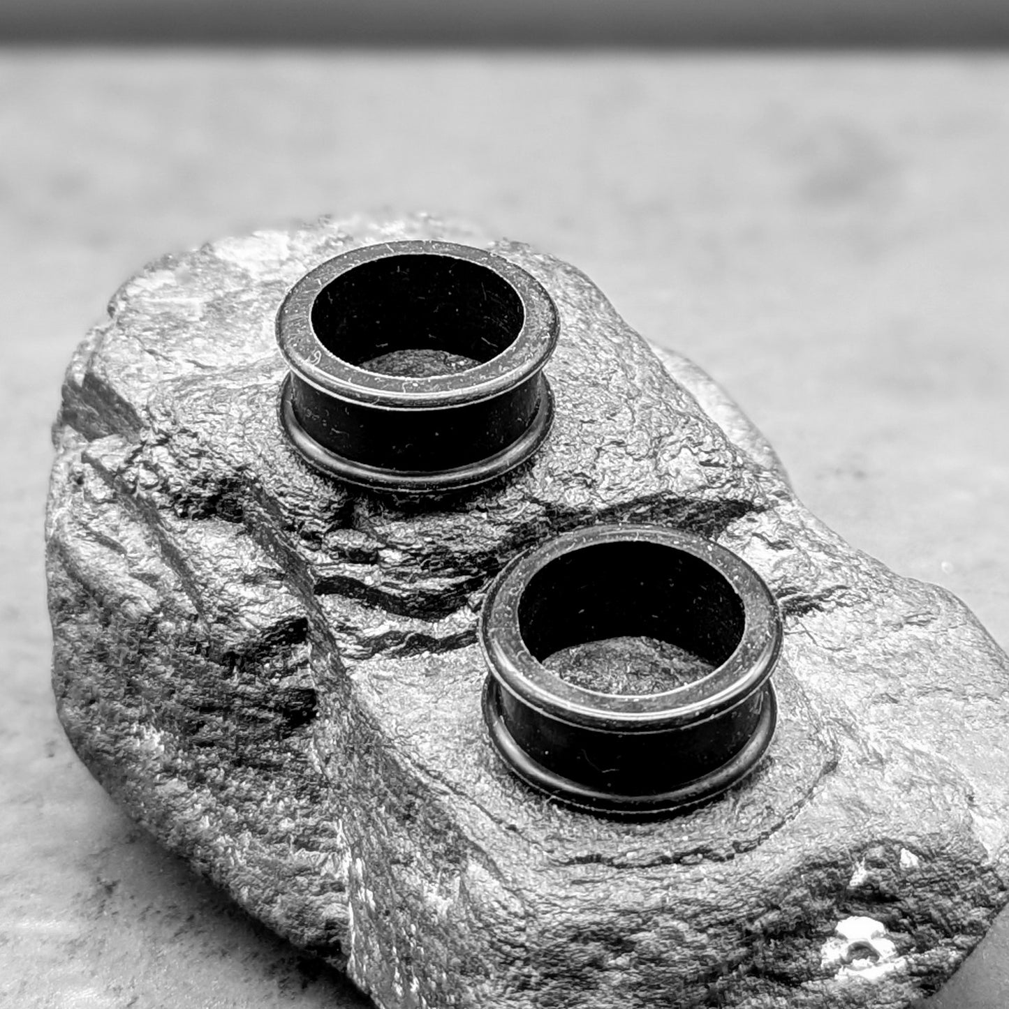 Black Silicone Ear Stretching Tunnel