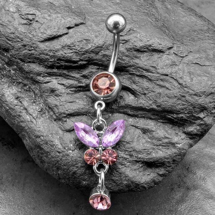 Butterfly Dangle Belly Bar