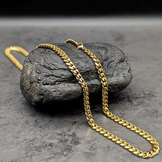 Gold Diamond Cut Curb