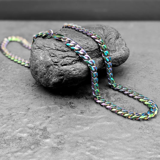 Iridescent Diamond Cut Curb