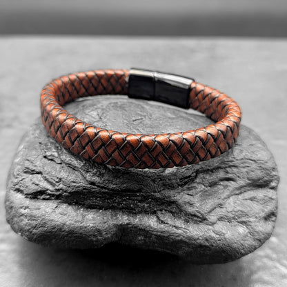 Braided Brown Leather