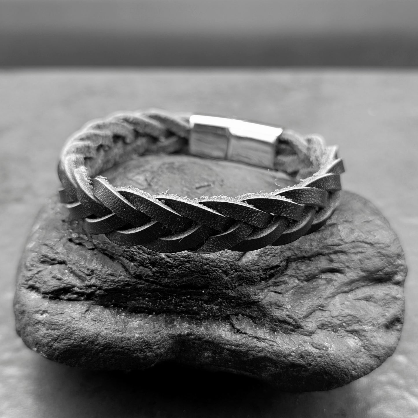 Braided Black Leather