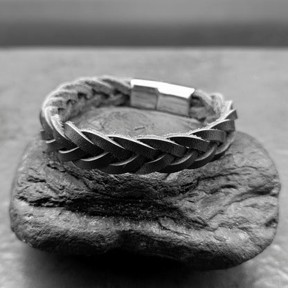 Braided Black Leather