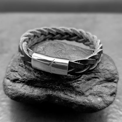 Braided Black Leather