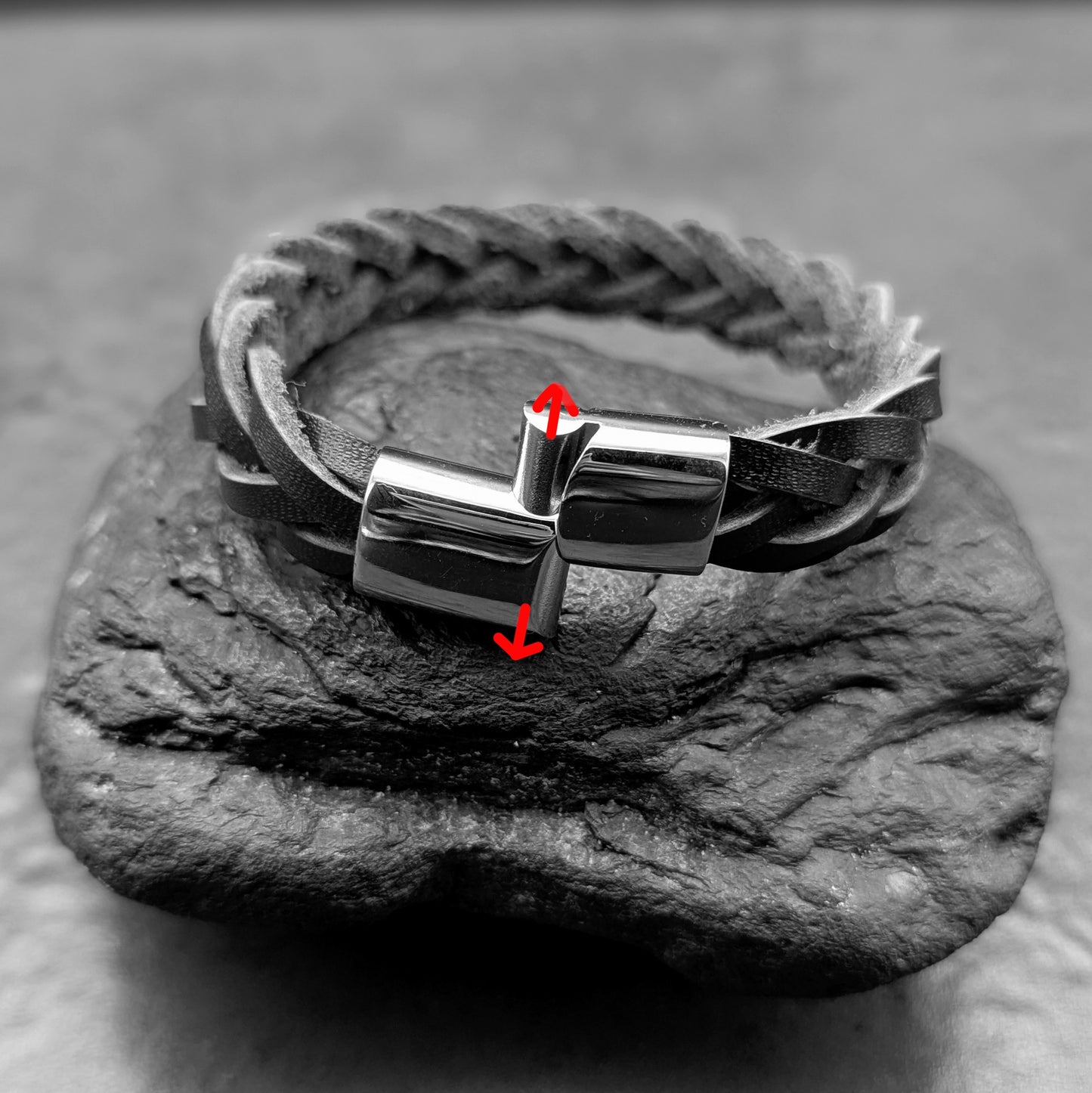 Braided Black Leather