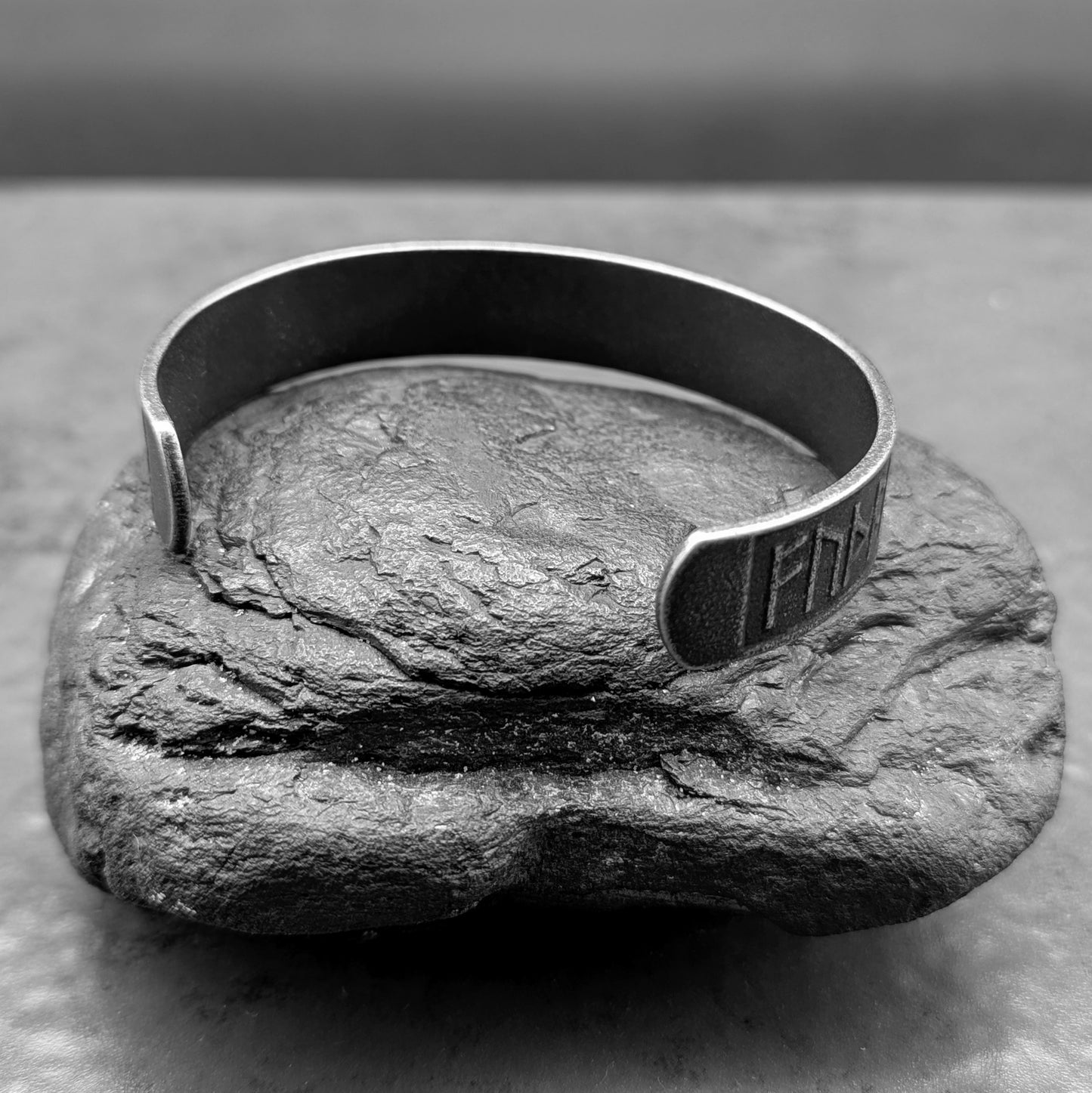 Gun Metal Runes Torc