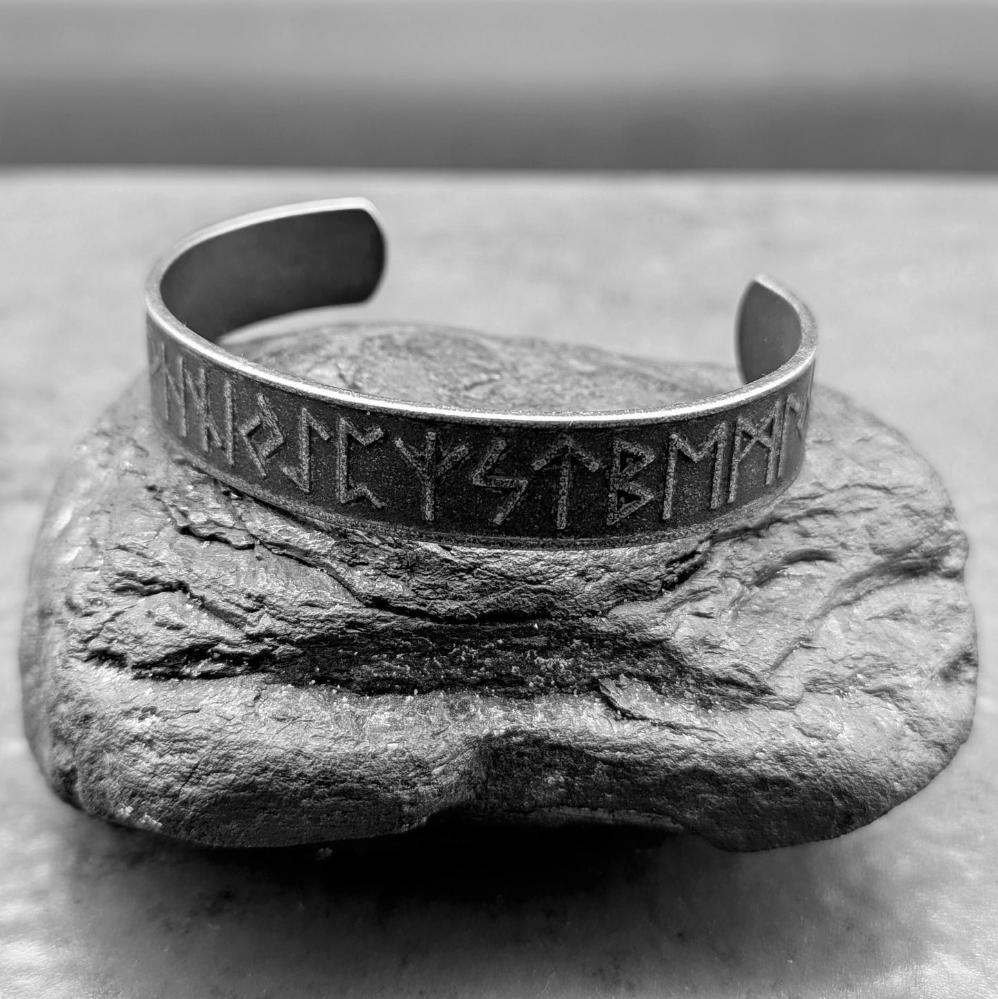 Gun Metal Runes Torc