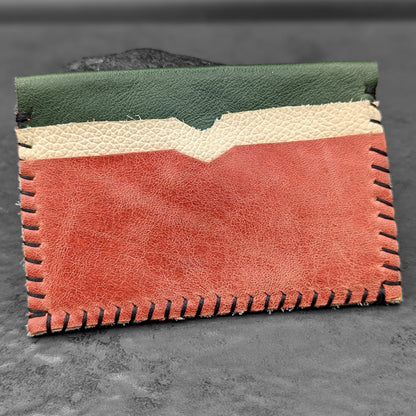 Orange, Green and Cream Compact Wallet