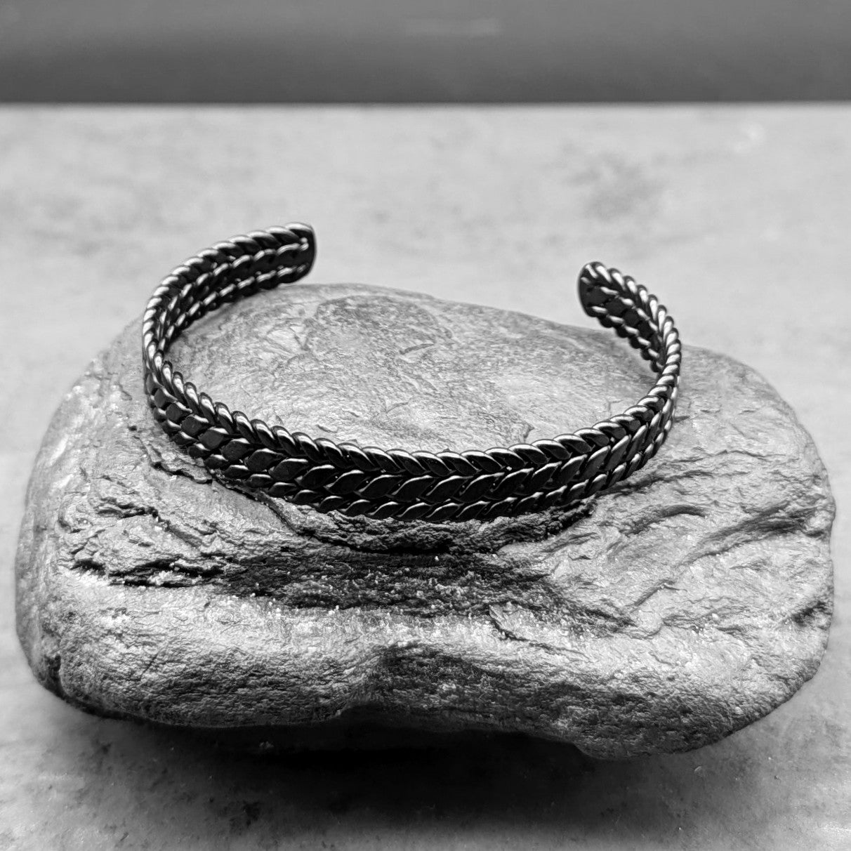 Black Tri Braid Torc