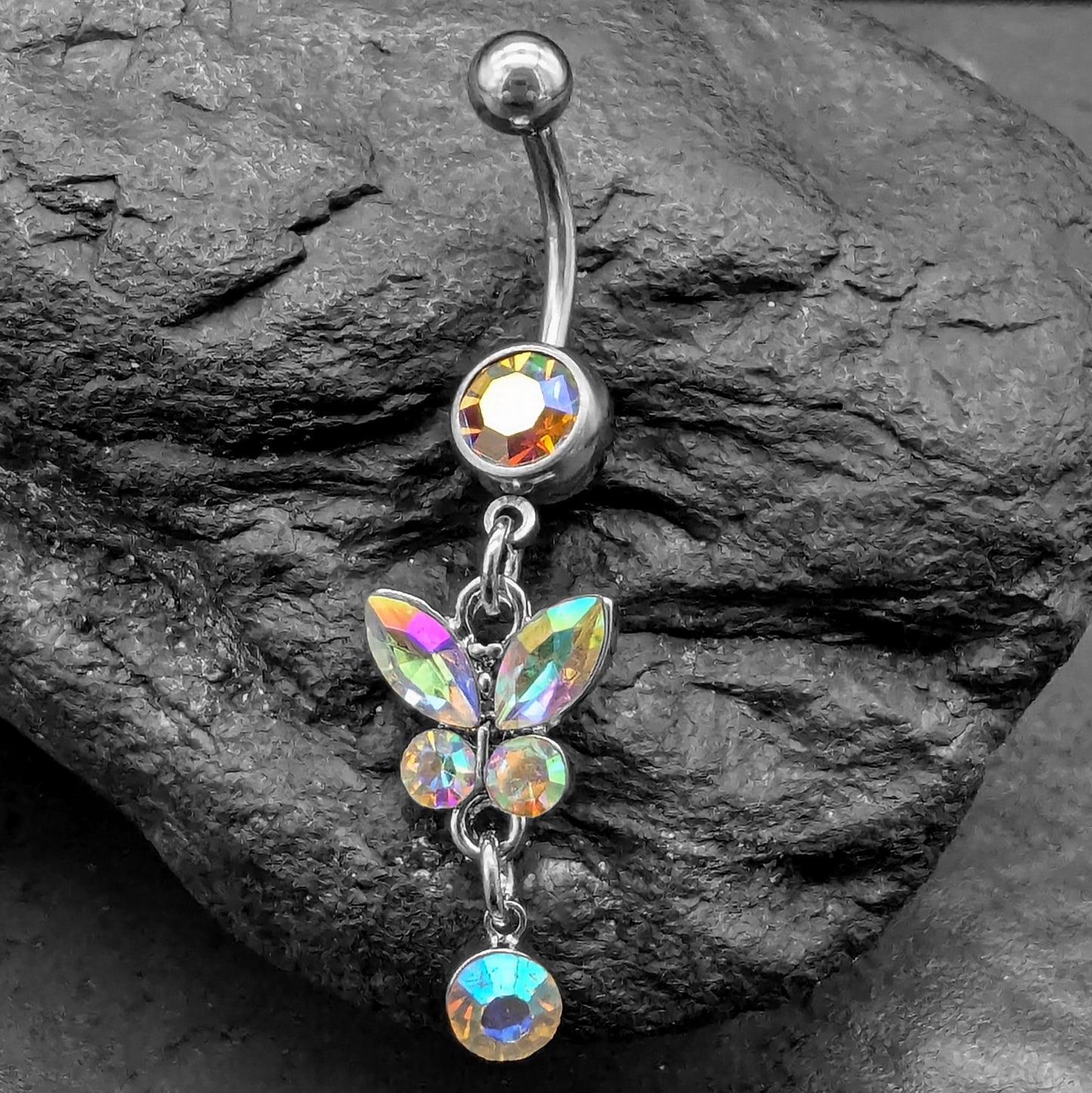 Butterfly Dangle Belly Bar