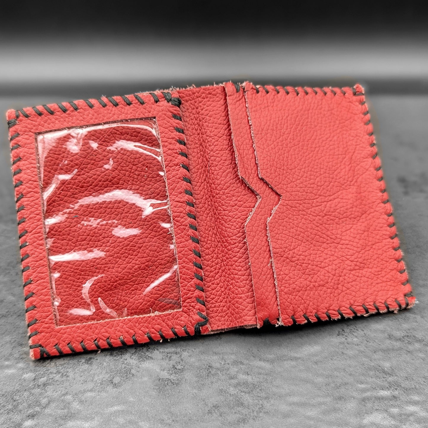 Dark Orange Folding ID Wallet